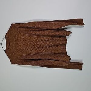 PINK Rose medium brown sweater